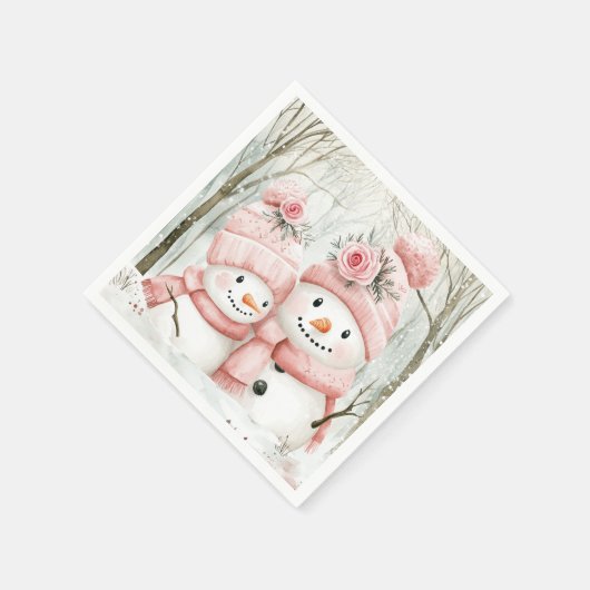 Eine Serviette mit einer schönen Schneemobil Mutte (Ecke)