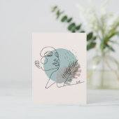 Eine sexy Frau. Minimalistische Kunst mit sanften  Postkarte (Stehend Vorderseite)