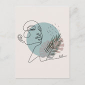Eine sexy Frau. Minimalistische Kunst mit sanften  Postkarte (Vorderseite)
