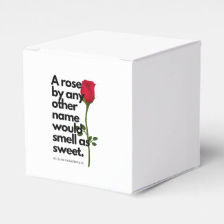 Eine Shakespeare-Dichtung und eine Rose Gefallen-B Geschenkschachtel