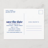 Eine Shore Thing Foto Beach Hochzeit Save the Date Ankündigungspostkarte (Rückseite)