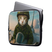 Eine Siam Air Force Cat mit Laptop-Sieb 30 cm Laptopschutzhülle (Vorderseite Links)