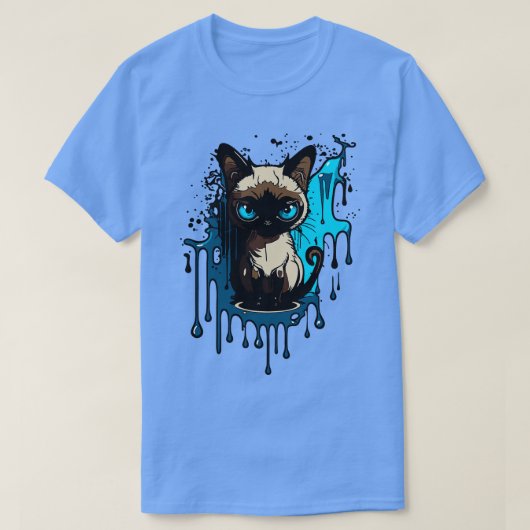 eine siamische Katze T-Shirt (Design vorne)