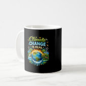 Eine sich erwärmende Welt Kaffeetasse (Vorderseite Links)