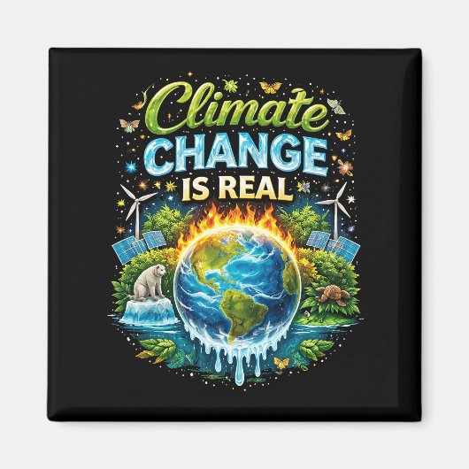 Eine sich erwärmende Welt Magnet (Vorne)