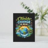 Eine sich erwärmende Welt Postkarte (Stehend Vorderseite)