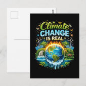 Eine sich erwärmende Welt Postkarte (Vorne/Hinten)