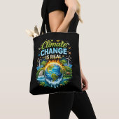 Eine sich erwärmende Welt Tasche (Von Nahem)