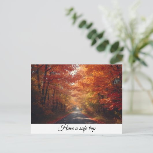 Eine sichere Fahrt Feiertagspostkarte (Stehend Vorderseite)