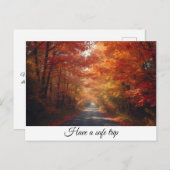 Eine sichere Fahrt Feiertagspostkarte (Vorne/Hinten)