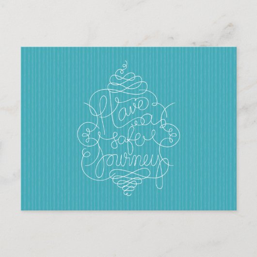 Eine sichere Fahrt Postkarte (Vorderseite)