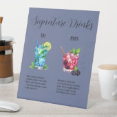 Eine Signature-Drink-Menüvorlage für jeden Anlass Sockelschild (In Situ)