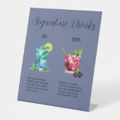 Eine Signature-Drink-Menüvorlage für jeden Anlass Sockelschild (Vorderseite)