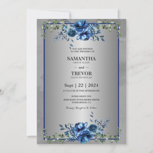 Eine Silberfeier der Liebe Einladung (Vorderseite)