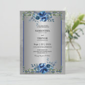 Eine Silberfeier der Liebe Einladung (Stehend Vorderseite)