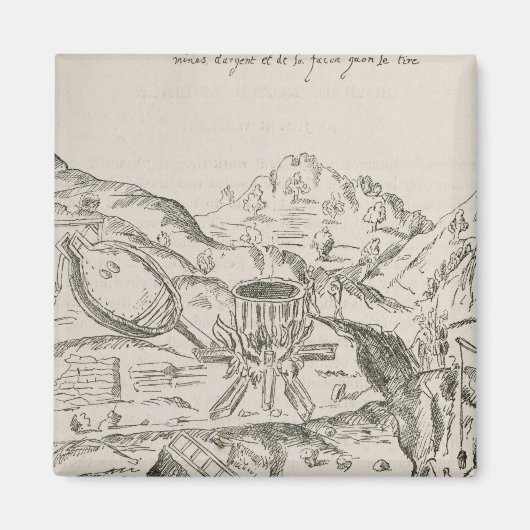 Eine Silbermine Magnet (Vorne)