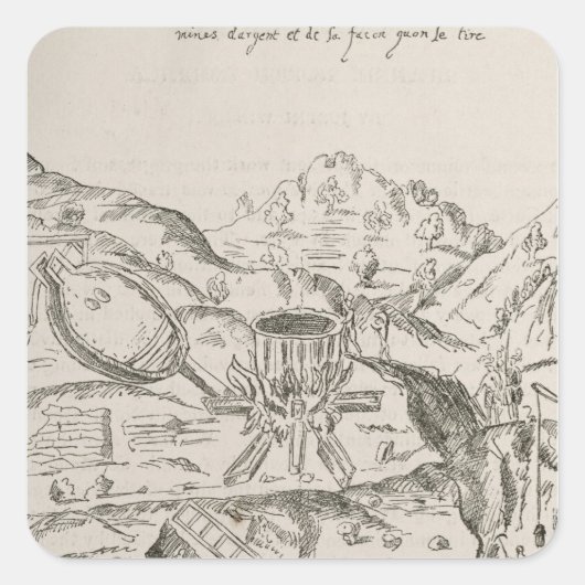 Eine Silbermine Quadratischer Aufkleber (Vorderseite)