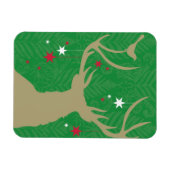 Eine Silhouette eines Hirsches mit Sternen Magnet (Horizontal)