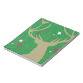 Eine Silhouette eines Hirsches mit Sternen Notizblock (Rotiert)