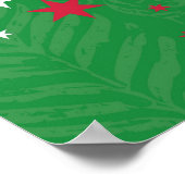 Eine Silhouette eines Hirsches mit Sternen Poster (Ecke)