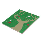 Eine Silhouette eines Rotwilds mit den Sternen, Fliese (Seite)