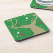 Eine Silhouette eines Rotwilds mit den Sternen, Getränkeuntersetzer (Linke Seite)