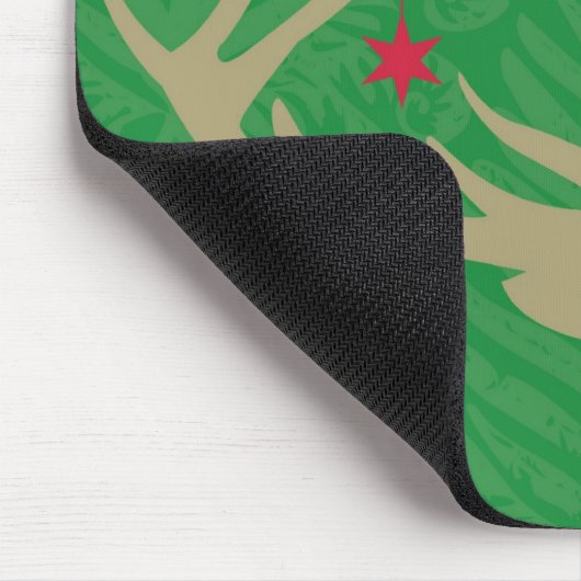 Eine Silhouette eines Rotwilds mit den Sternen, Mousepad (Ecke)