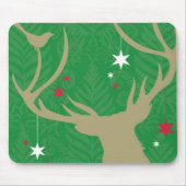 Eine Silhouette eines Rotwilds mit den Sternen, Mousepad (Vorne)