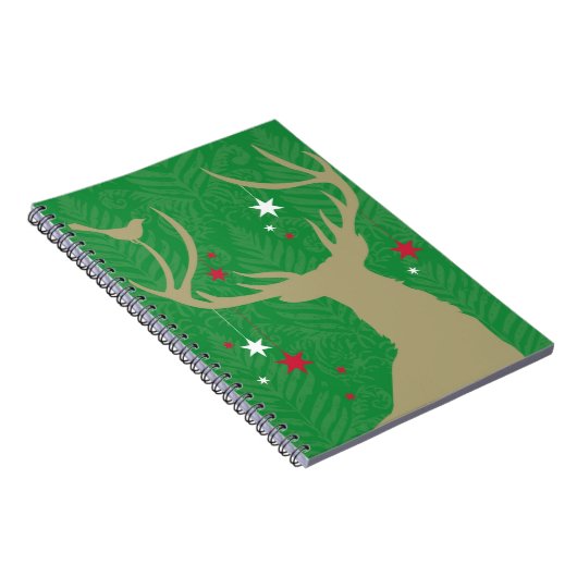 Eine Silhouette eines Rotwilds mit den Sternen, Notizblock (Rechte Seite)