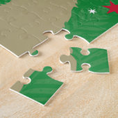 Eine Silhouette eines Rotwilds mit den Sternen, Puzzle (Seite)