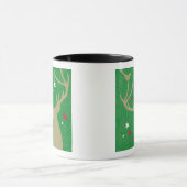 Eine Silhouette eines Rotwilds mit den Sternen, Tasse (Zentrum)