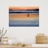 Eine Silhouette für Gebet-Hunde Poster (Küche)