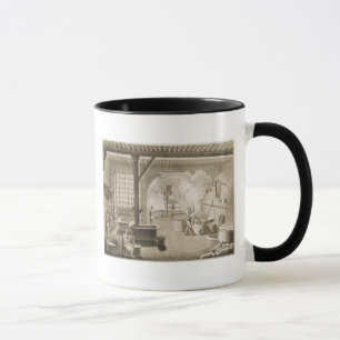 Eine silk Färberwerkstatt, vom 'Encyclopedie DES Tasse