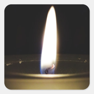 Eine Single-Flamme Quadratischer Aufkleber