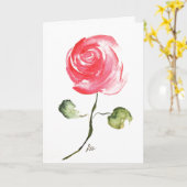 Eine Single-Rose, eine Geburtstagskarte Karte (Gelbe Blume)