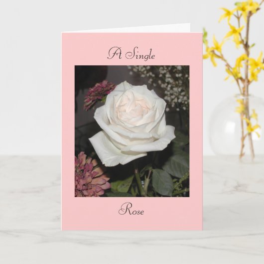 Eine Single-Rose Karte (Gelbe Blume)