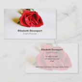 Eine Single-Rote Rose Minimalistisch Eleganter Eve Visitenkarte (Vorne/Hinten)