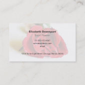 Eine Single-Rote Rose Minimalistisch Eleganter Eve Visitenkarte (Rückseite)