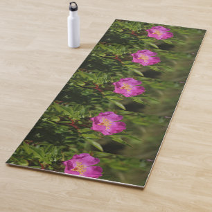 Eine Single-wilde Rose Yogamatte