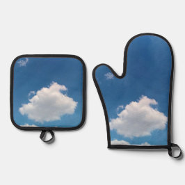 Eine Single-Wolke Ofenhandschuh & Topflappen-Set