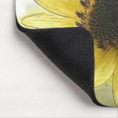 Eine Single-zitronengelbe Sonnenblume Mousepad (Ecke)