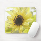 Eine Single-zitronengelbe Sonnenblume Mousepad (Mit Mouse)