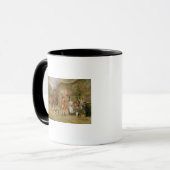 Eine Sitzung an den drei Tauben Tasse (Vorderseite Links)