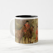 Eine Sitzung an den drei Tauben Zweifarbige Tasse (Vorderseite Links)