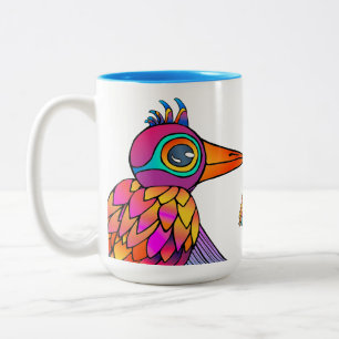Eine Sitzung der Birds Dry Erase Board Zweifarbige Tasse