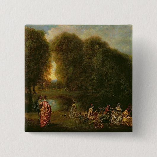 Eine Sitzung in einem Park Button (Vorderseite)