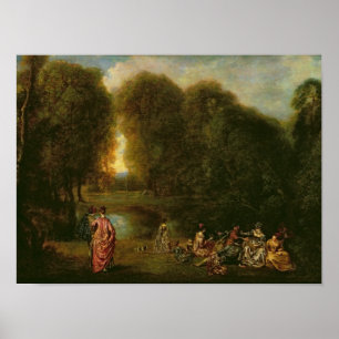 Eine Sitzung in einem Park Poster