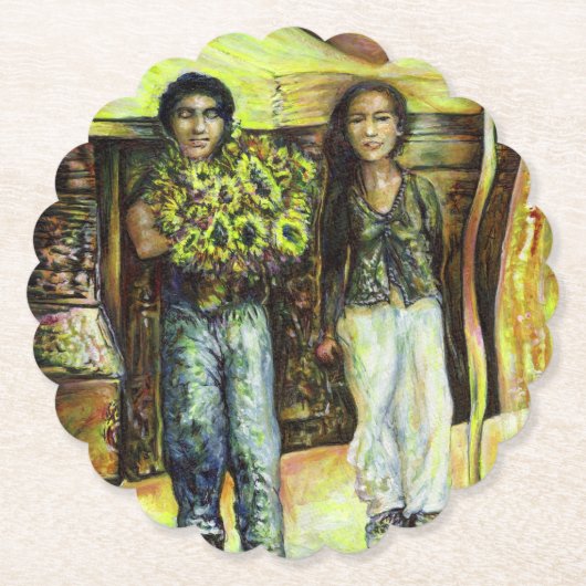 Eine Sixtinische ChapeI Phase einer ChaIIenge Papi Untersetzer (Vorderseite)