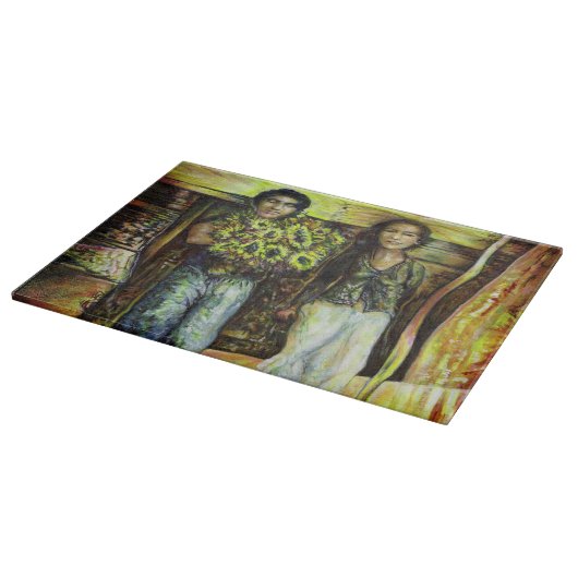 Eine Sixtinische ChapeI Phase eines ChaIIenge Cutt Schneidebrett (Ecke)