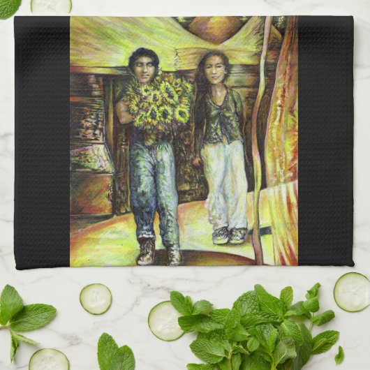 Eine Sixtinische HerausforderungI Phase einer ChaI Geschirrtuch (Gefaltet)